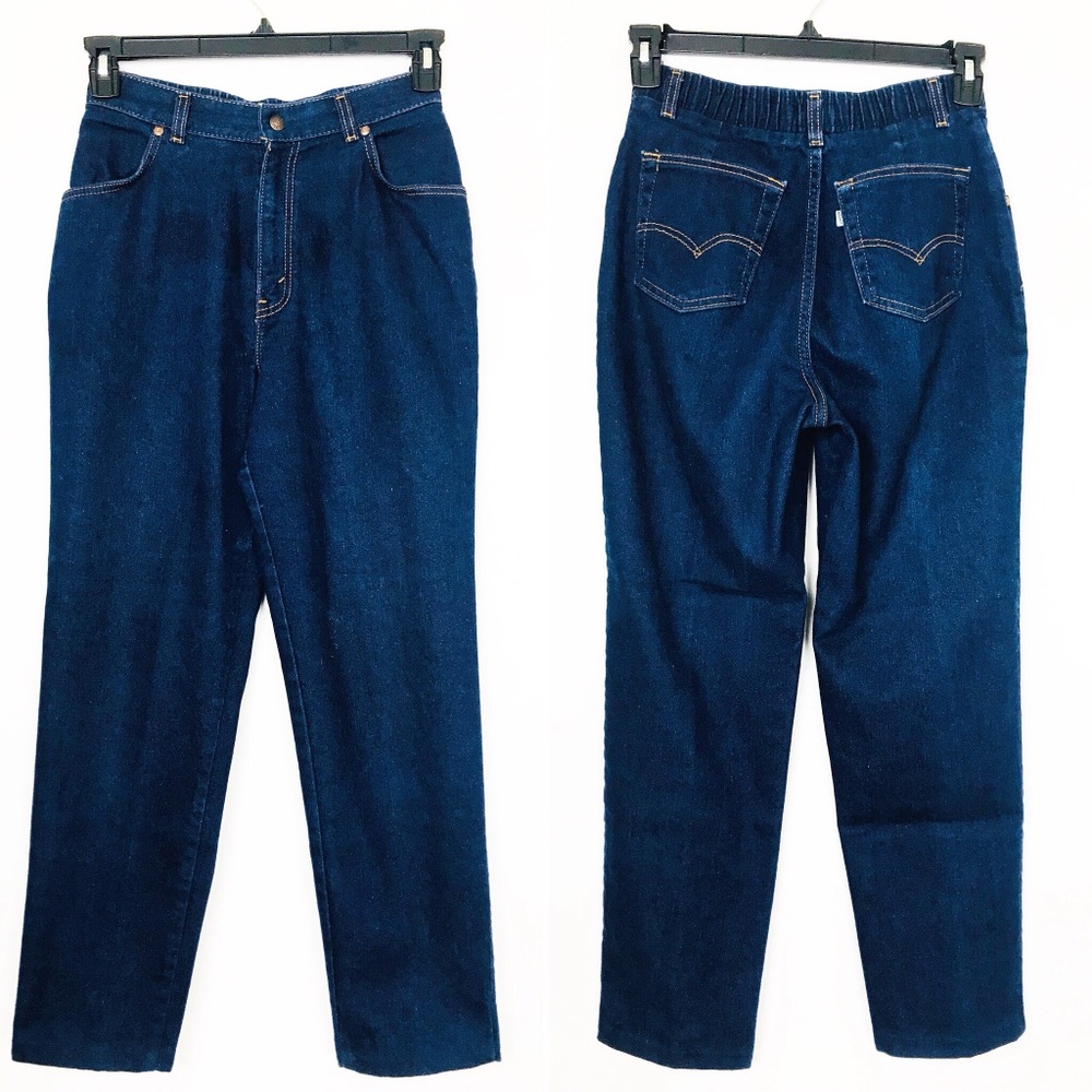 RARE Vintage Levi’s White Tab Dark Wash Mom Jeans